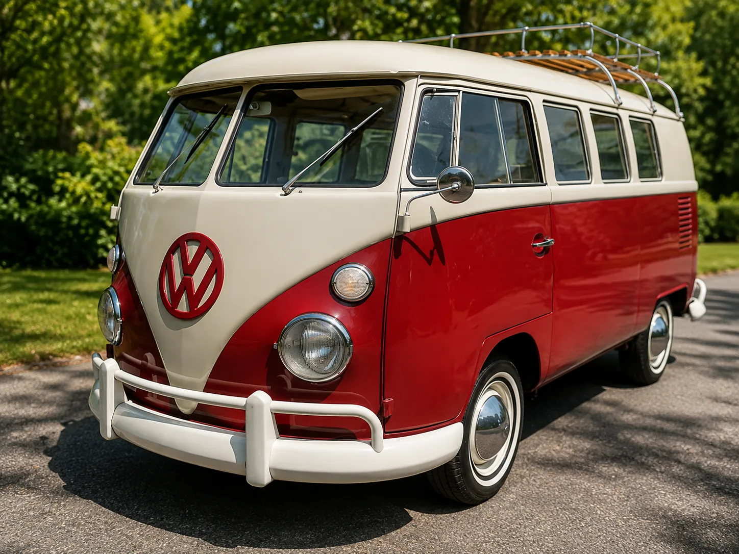 Red Volkswagen Bus