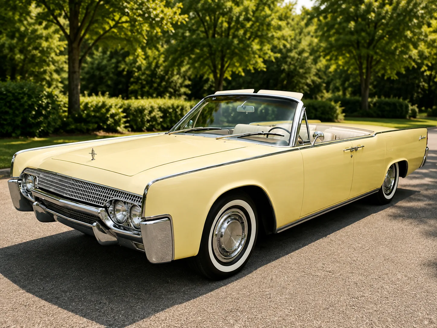 Yellow Lincoln Continental Convertible